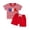 Z1-Red, variant on Shadoumai Boys Summer Outfits Train Dinosaur Crew Neck Short Sleeve T Shirt Tops   Elastic Shorts Casual Boy Girl Tank Top   Track Shorts Sets Boy Summer Clothes Boys Summer 2 Piece Sets
