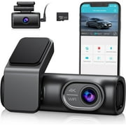 OMBAR Dash Cam Front and Rear 4K/2K/1080P+1080P 5G WiFi GPS for Cars with Free 64G SD Card,WDR Night Vision, 24h Parking Mode,170Wide, G-Sensor, Loop Recording, APP