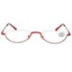 thumbnail image 1 of Gafas de lectura unisex de moda con montura superior de media altura y seda de pez, patas de resorte de resina HD de metal, 1 of 4