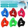 thumbnail image 3 of Sioweci 1 Pair Swimming Hand Paddle with Silicone Strap Holes Professional Kids Adults Beginner Freestyle Training Aid Fins Lap Swimming Accessories Red S, 3 of 13