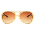 thumbnail image 4 of Gafas de sol estilo aviador Rockstar de los años 50 y 60, gafas de sol doradas para celebridades, 1 par JM, 4 of 5