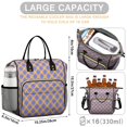thumbnail image 5 of Blue and Yellow Checkered Pattern Insulated Leakproof Lunch Box for Women, Large Lunch Bag for Tween Teen Adult, Loncheras Para Mujer for Work Beach Travel Picnic Camping, 5 of 6