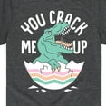 thumbnail image 3 of Instant Message - Dino Egg You Crack Me Up - Toddler And Youth Short Sleeve Graphic T-Shirt, 3 of 6