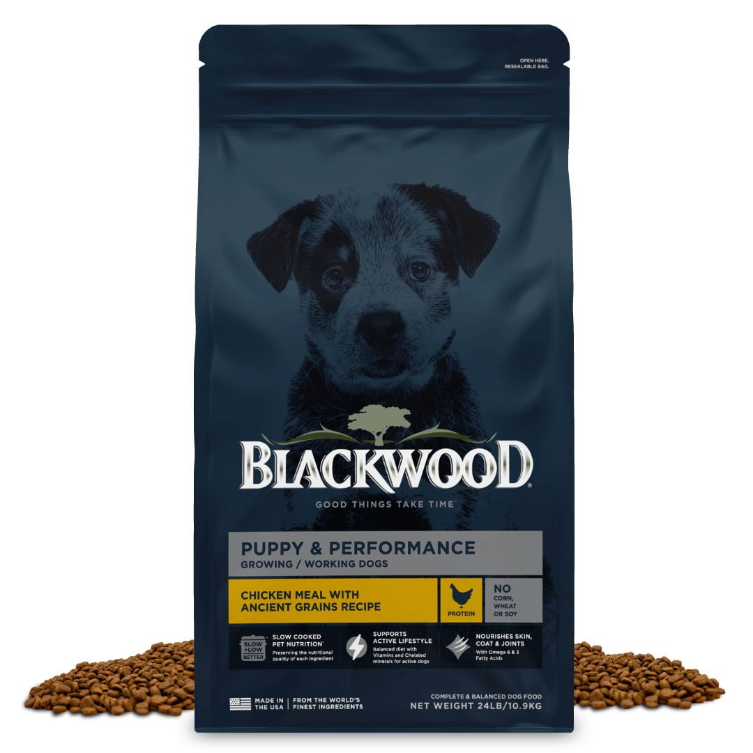 Blackwood Puppy & Performance Chicken Meal with Ancient Grains Dry Dog Food, 24 lb Bag