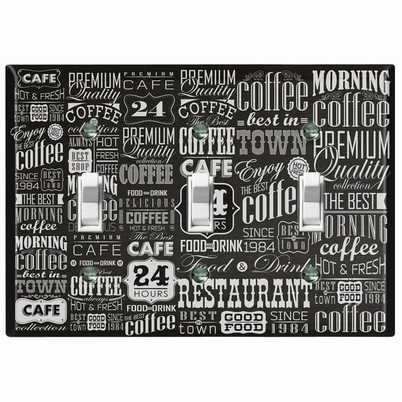 Metal Light Switch Plate Cover Cafe Diner Coffee Sign COF022