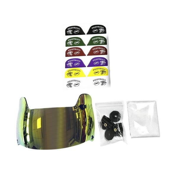 Siruishop Football Visor Enhance Visibility and Protect Your Eyes for Football Helmets Gold