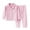 Pink, variant on IROINNID Toddler Pajamas Set Boys Girls 2 Pieces Long Sleeve Button Down Shirts with Pants Comfy Home Wear Homewear Sleepwear Set,Blue