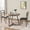 Retro Brown, variant on COZONY 3-Piece Small Dining set, Wooden Round Table & Chair Set for Living Room, Dining Room, Kitchen, Small Space, Apartment, Retro Brown