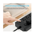 thumbnail image 3 of Multicontactos 8 Tomas, 3+1usb Con Interruptor Independiente Belug Negro, 3 of 4