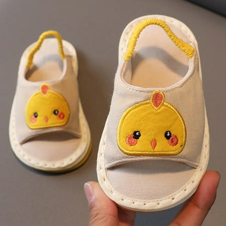 

kpoplk Sandals For Toddler Boys Children Slippers Children Linen Slippers Indoor Home Cotton And Linen Shoes For Toddler Girls(Beige)