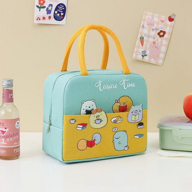 Bolsa de almuerzo - Fiambrera reutilizable Bolsa refrigeradora a prueba de fugas Bolsa de almuerzo portátil congelable para niños y adultos Correa organizadora para oficina, trabajo, escuela, picnic,