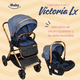 thumbnail image 2 of Carriola Lx Y Porta Bebé Plegable Mango Reversible Victoria azul, 2 of 10