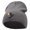 Dark Grey, variant on Sitting Raven Embroidered 8 Inch Knitted Short Beanie - Aqua OSFM