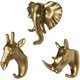 thumbnail image 1 of Perchero con forma de cabeza de rinoceronte elefante jirafa paquete de 3 CHAO, 1 of 4