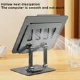 thumbnail image 5 of Giunmcul up to 65% Off Carbon Steel Tablet Stand All Directional Rotation Infinite Angle Adjustment High Load Bearing Capacity Hollow Heat Dissipation Backplate Slip Proof Soft Rubber, 5 of 5