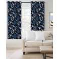 thumbnail image 4 of Summer Ocean Blackout Curtains for Bedroom Living Room, Seahorse Shell Starfish Black Background 39 In Long Thermal Insulated Room Darkening Drapes Grommet Window Treatments, 27.5 x 39 In, 4 of 9