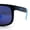 Black Blue - Blue Mirror, variant on Kush Classic Matte Sport Horn Rim Plastic Color Mirror Sunglasses [Black Blue - Blue Mirror]
