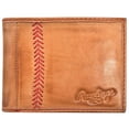 thumbnail image 1 of Cartera plegable Rawlings con puntadas de béisbol para hombre, color canela, 1 of 4