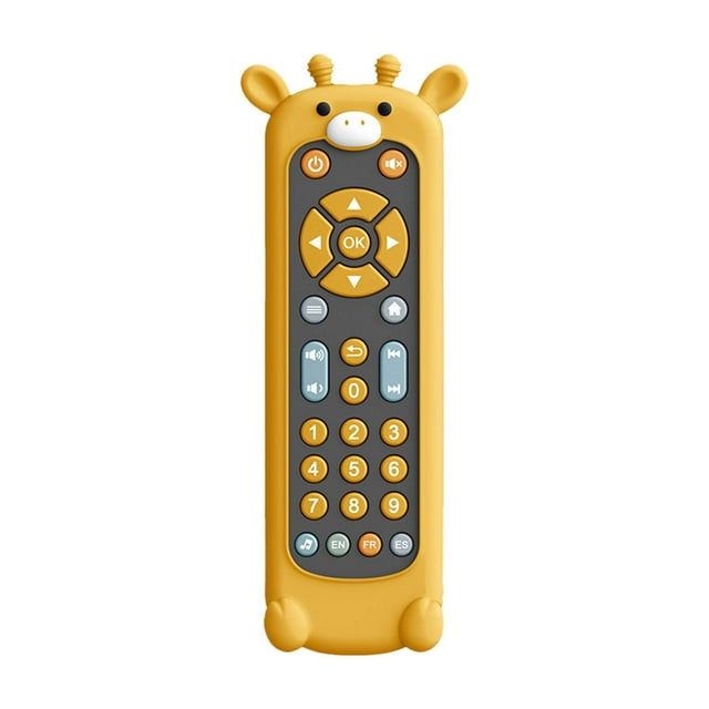 Baby TV Remote Control Toy With Light And Sound Realistic Controller For Young Children With 3 Languages Early Education Learning Music Toy Preschool Baby Boys And Girls