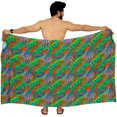 thumbnail image 4 of LA LEELA Men's Swim Trunk Beachwear Sarong Pareo Wrap One Size Leaves, Multi Summer Vacation Party, 4 of 5