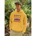 thumbnail image 2 of Happy Birthday America! Hoodie Men -Image by Shutterstock, Male 4X-Large, 2 of 4