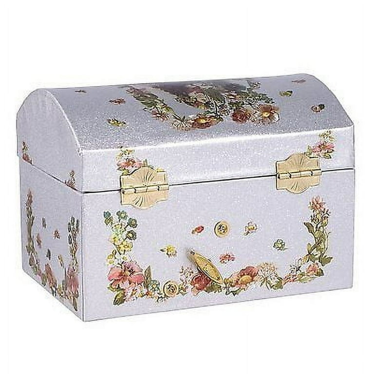 Flower Ballerina Jewelry Music Box, Plays 