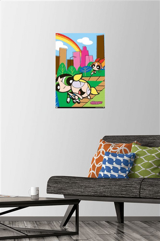 The Powerpuff Girls - Group Park Wall Poster with Pushpins, 14.725" x 22.375"
