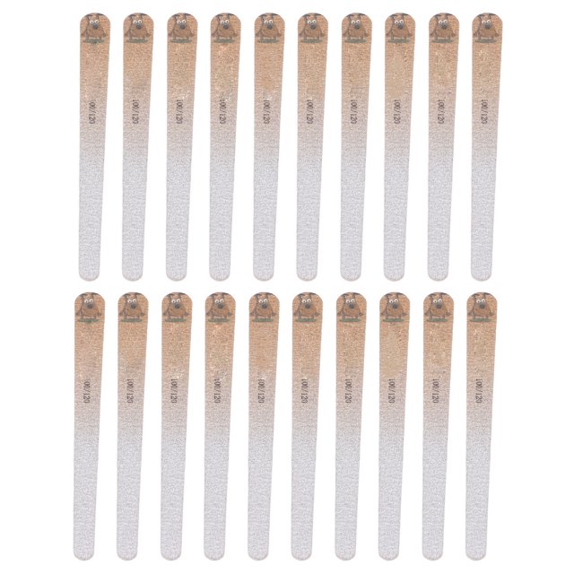 Ccdes 20pcs Professional Nail Files 100 / 120 Grit Double Sided Washable Manicure Tools For Home Salon Use Yellow,Nail Buffering Files,Double Sided Nail Files