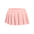 thumbnail image 5 of Sngxgn Skirts Basic Versatile Stretchy Ribbed Casual High Waist Mini Skirt(Pink,L), 5 of 7