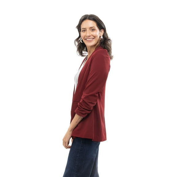 Solid Knit Crepe Blazer