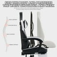 thumbnail image 7 of Kumix Gaming Chair with Footrest, High Back Gaming Chairs PVC Leather Ergonomic Office Gamer Chair Headrest Lumbar Support Racing Style Video Gaming Chair (Black White), 7 of 7