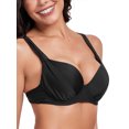 thumbnail image 5 of Ocean Blues Women's Plus Size Push Up Underwire Molded Cup Bikini Top, 5 of 6