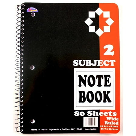 DDI 1455111 2-Subject Spiral Notebook 80 Sheet Case Of 60