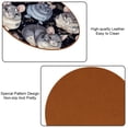 thumbnail image 5 of Animal Set of 6 Cool Round Microfiber Leather Coasters, 11x11 cm/4.3x4.3 in, Stylish Drink Mats for Home and Office Decor, 5 of 6