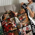 thumbnail image 4 of AISENIN Custom Christmas Blanket with Photo Text Personalized Collage 1-10 Pictures Throw Blanket for Him Her, Customized Throws Blanket Gifts for Christmas Birthday, 4 of 5