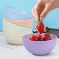 thumbnail image 6 of RKZDSR Eco-Friendly Wheat Straw Bowls - 12x6cm Microwave & Dishwasher Safe Cereal Bowls, Lightweight Unbreakable Pasta/Salad Bowls for Kids, Camping, Travel (Set of 4, Assorted Colors), 6 of 8
