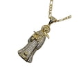thumbnail image 3 of COLLAR DE SANTA MUERTE 5 CM DE ORO LAMINADO Y ZIRCONIAS, 3 of 5