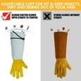 thumbnail image 5 of 1 Pair Gardening Gloves for Men Women, Rose Pruning Gloves Thorn Proof, Adjustable Cuff, Long Leather Cowhide Garden Gloves Gifts & Tools for Gardener Yard Work, 5 of 8