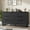 7 Drawer-Black, variant on 7 Drawer Dresser, 55" Wide Wooden Storage Chest, Freestanding Horizontal Cabinet with Waterproof Top for Bedroom, Living Room, Entryway