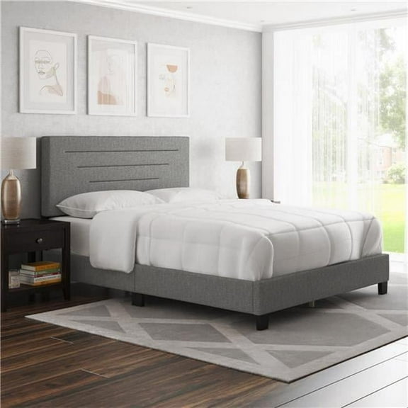 Boyd Sleep COGY200QN Clayton Linen Upholstered Platform Bed