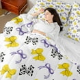 thumbnail image 4 of Homewish Kawaii Bowtie 7-Piece Queen Bedding Set - Cow Print Princess, 4 of 8
