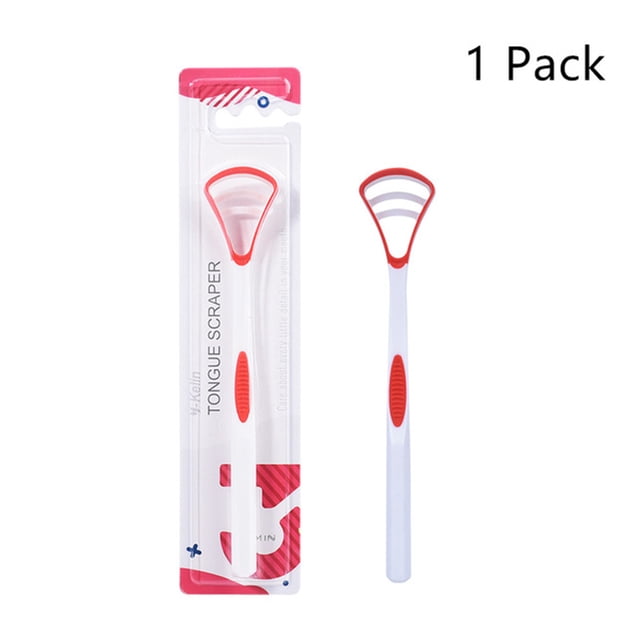 Vogacara Raspador de lengua Limpieza de la boca Aliento fresco Lengua Silicona PP Herramienta de raspado Cuidado de la boca cuidado de los oídos Rojo Vogacara CE000293-03B