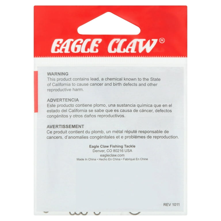Hameçons Eagle Claw O'Shaugnessy Eau Salée – Taille 9 – Lot De 8 – Neufs (fabriqués Aux USA)