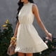 thumbnail image 3 of Vestido de verano sin mangas con escote de encaje y volantes de gasa para días informales, 3 of 6