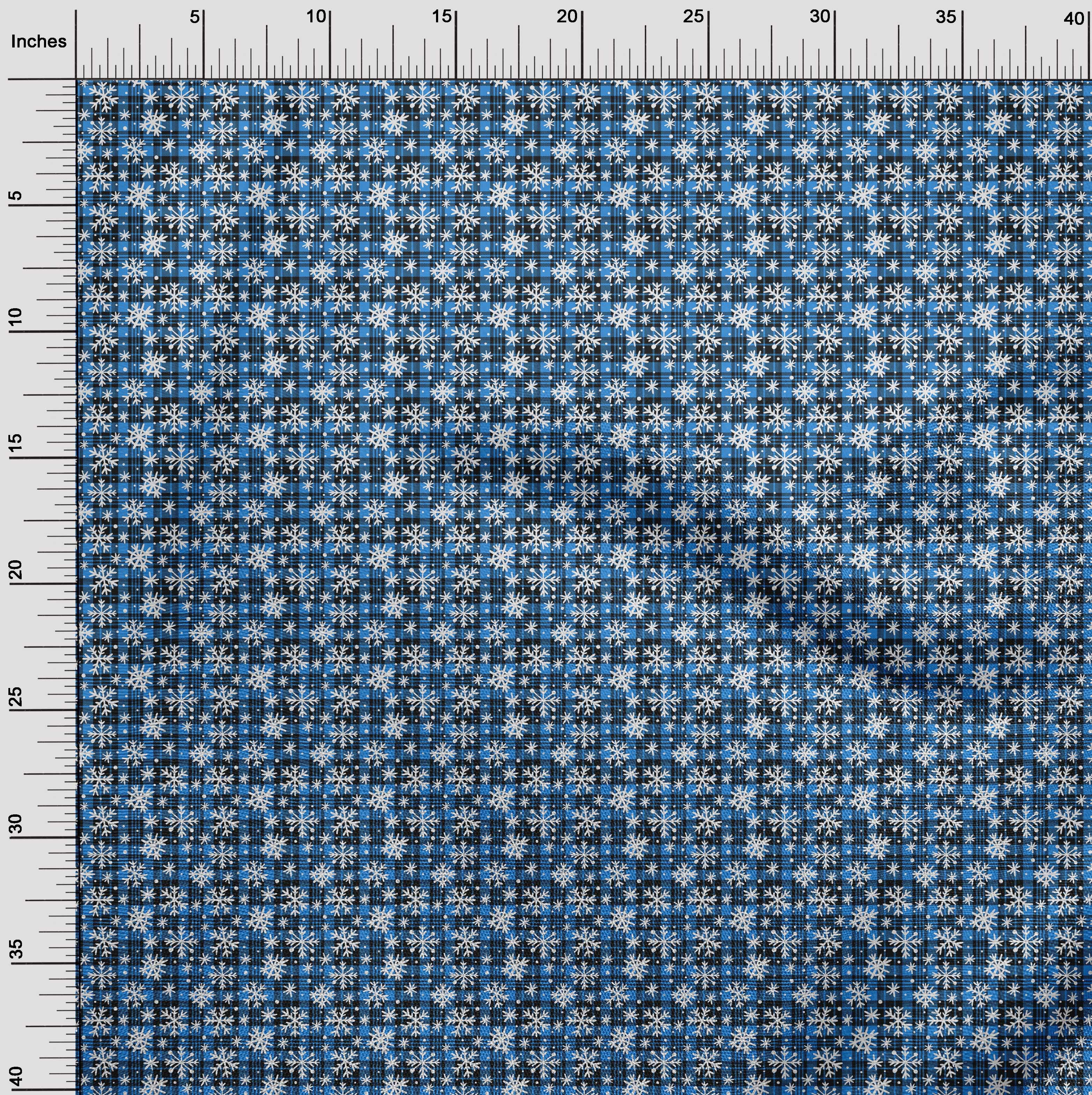 oneOone Cotton Cambric Blue Fabric Christmas Fabric For Sewing Printed Craft Fabric By The Yard 56 Inch Wide