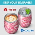 thumbnail image 4 of 12oz Stainless Steel Insulated Wine Tumbler with Lid and Straw – Double Wall Vacuum Mug for Hot & Cold Drinks, 304 Steel Interior, Sweat-Free Design, 4 of 5