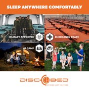 Disc-O-Bed Single Cot, Portable Sleep Solution for Tents & Cabins, Green, XL