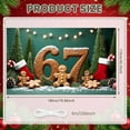 thumbnail image 2 of Lighted Numbers Christmas Banner Gingerbread Man 67th Display Christmas Tree Candy Cane Xmas Backdrop for Christmas Party 67th Birthday Celebration Holiday Gathering, 2 of 9