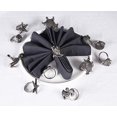 thumbnail image 2 of Alpha Living Home Servilleteros de metal con diseño costero de conchas marinas, juego de 12 para cenas, bodas, recepciones, reuniones familiares o uso diario, accesorios de decoración de mesa (antiguo, 2 of 5