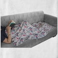 thumbnail image 6 of Tropical Soft Flannel Fleece Blanket, Summer Themed Illustration with Exotic Flowers and Leaves Hawaiian Botany, Cozy Plush for Indoor and Outdoor Use, 50" x 70", Pale Grey and White, by Ambesonne, 6 of 6